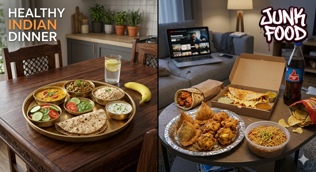 Healthy Dinner vs Junk Food: Why Homemade Meals Are Better After Long ...