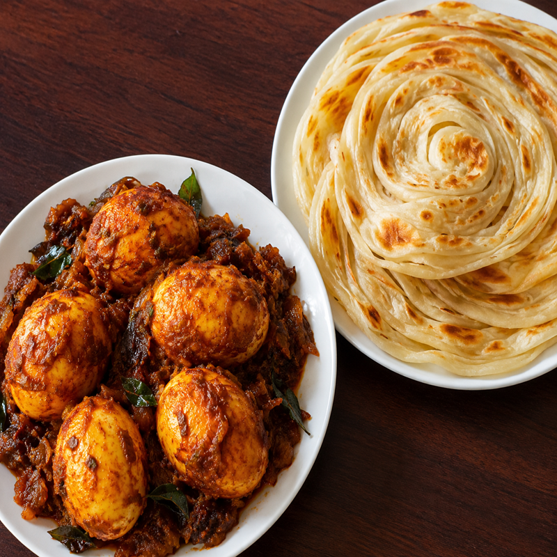 Mutta Roast & Malabhar Paratha