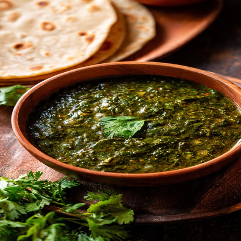 Palak Chi Patal Bhaji & Chapatis