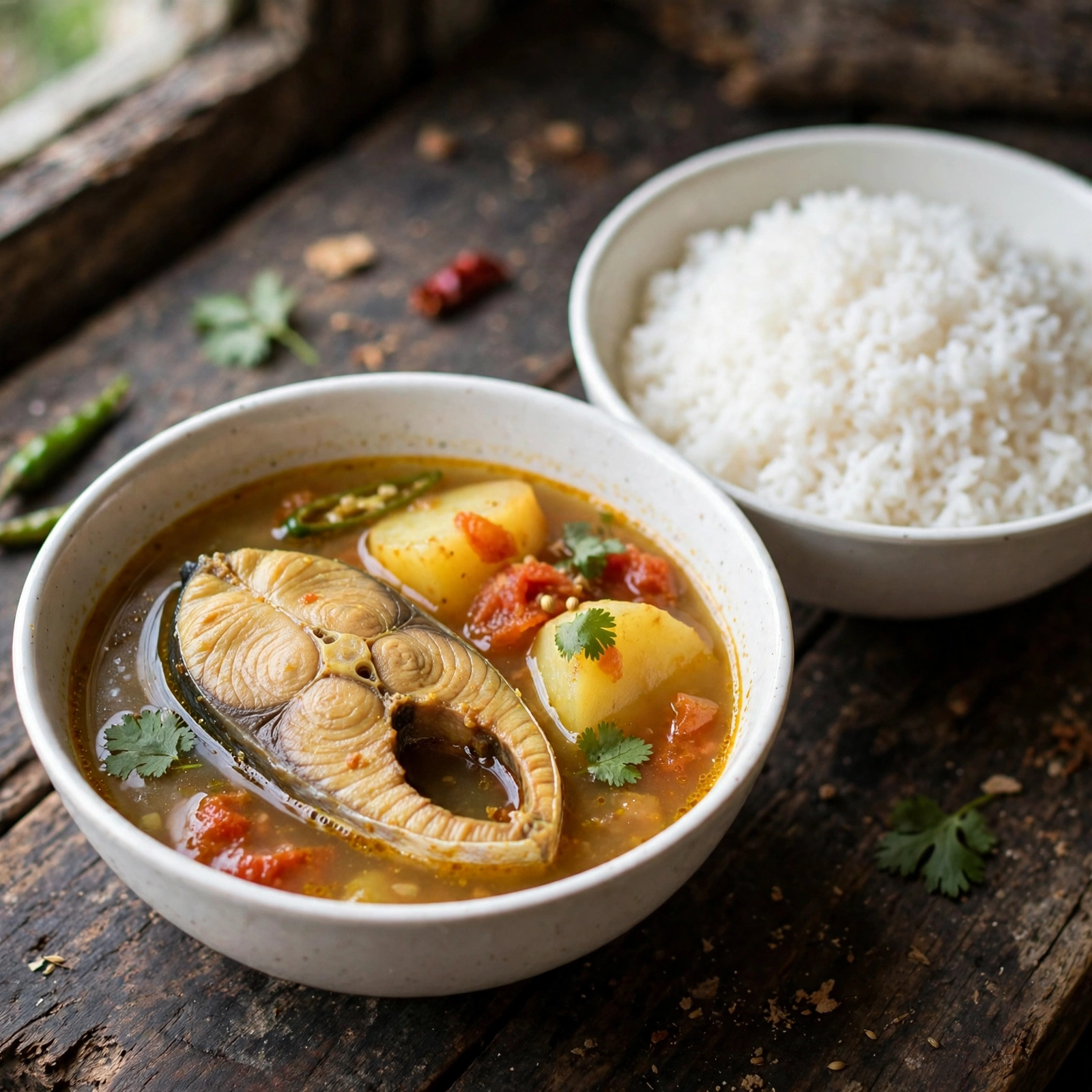 Macher Jhol & Rice