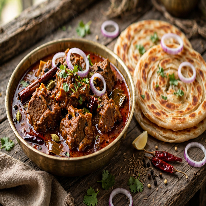 Malwa Mutton & Parathas