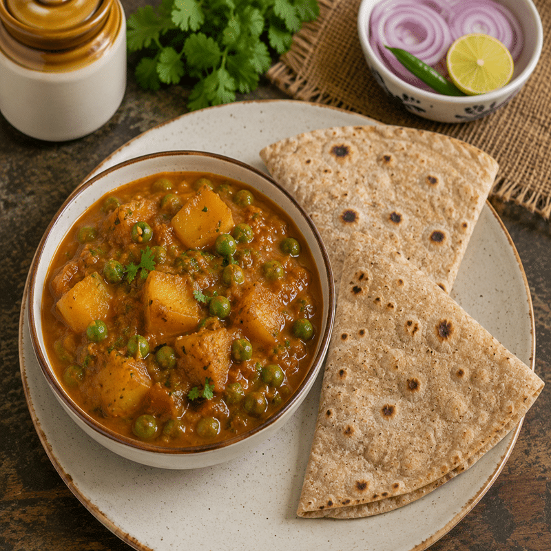Aloo Matar & Paratha