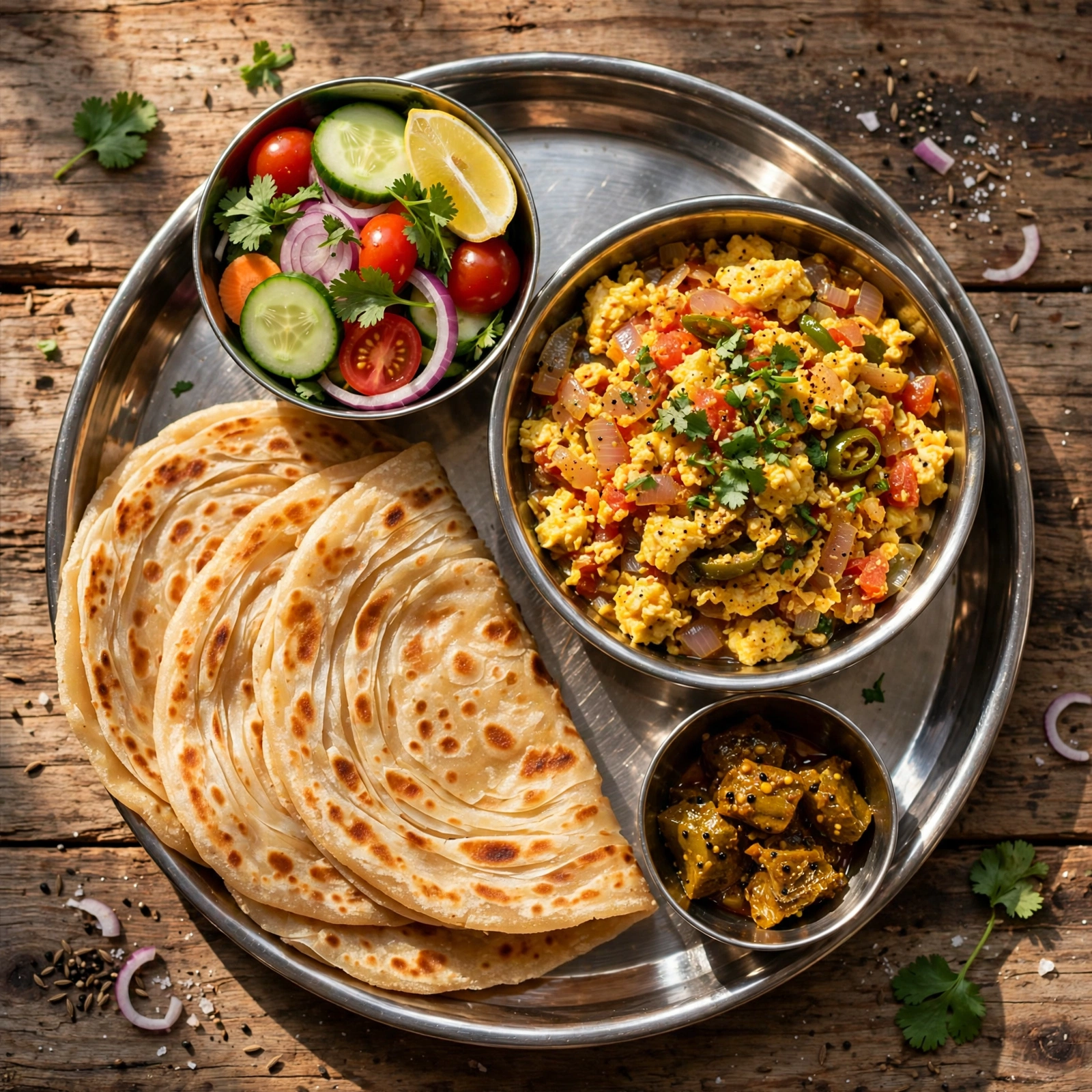 Egg Bhurji & Paratha