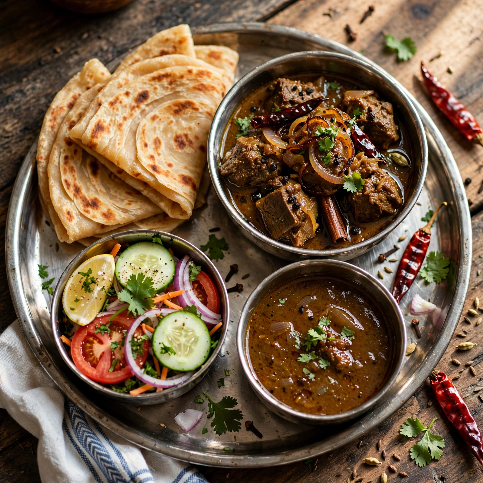 Mutton Bhuna & Paratha