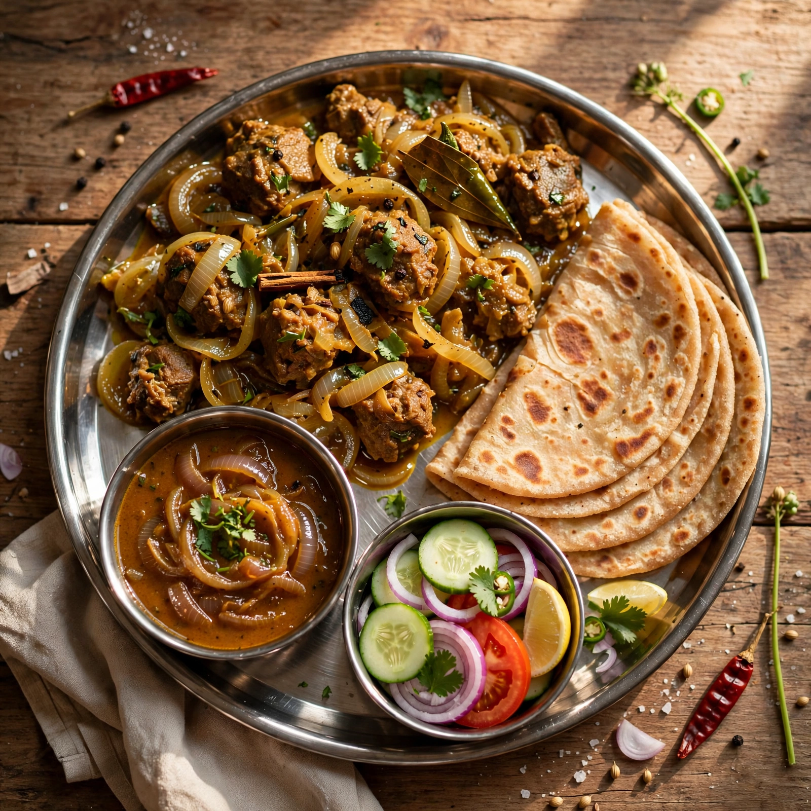 Mutton Do Pyaza & Paratha
