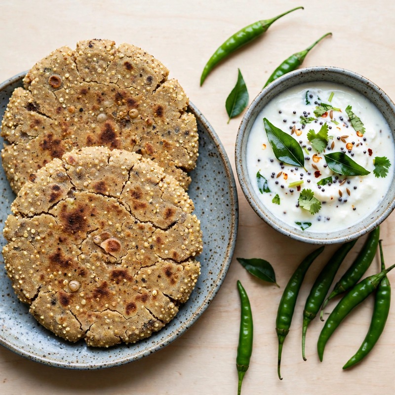 Bajra No Rotlo with Dahi Tikhaari