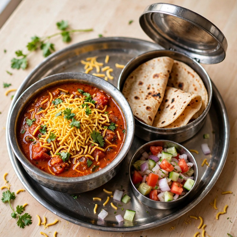 Sev Tamatar Sabzi & Roti