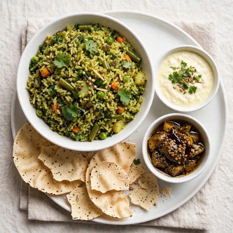 Vegetable Green Pulao